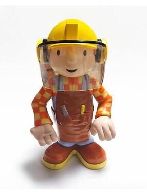 2002 Hasbro Bob the Builder Figure, Preowned, Heavy Wear, Scratched Face Shield